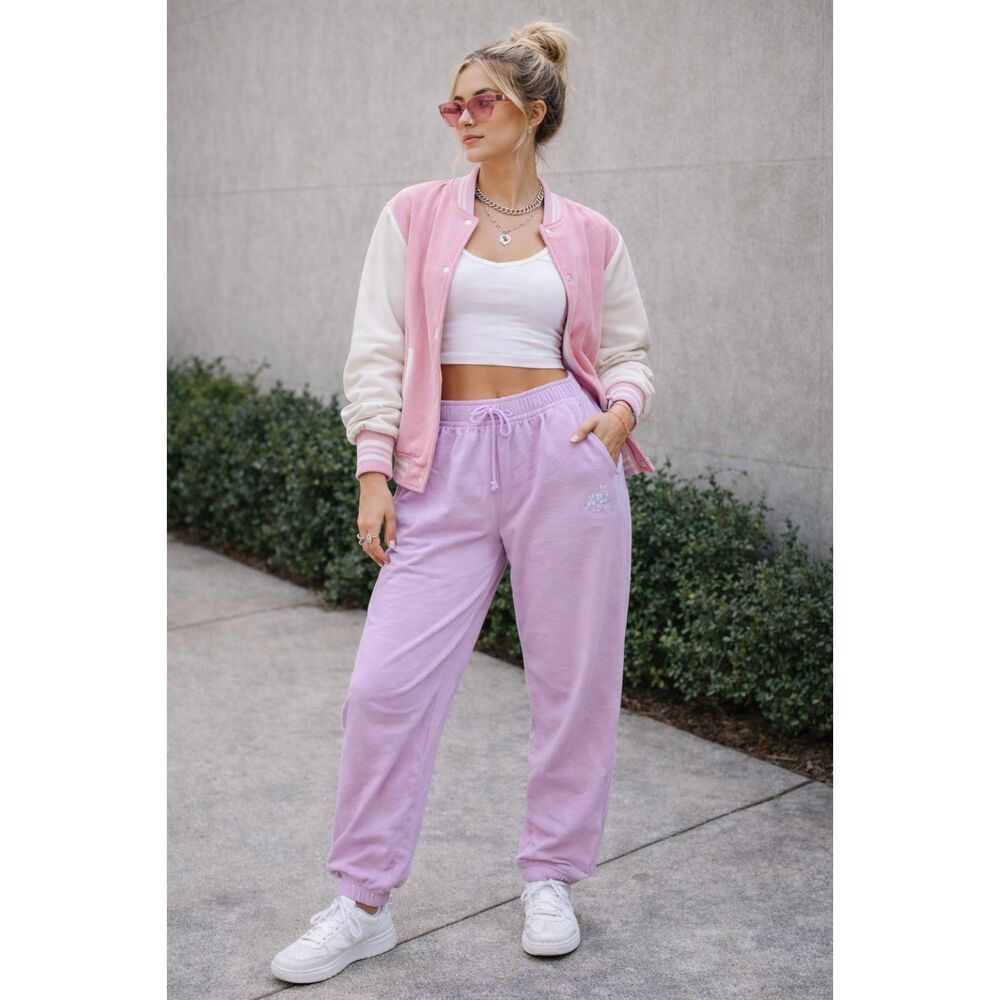 The Mighty Company Pink 100% Cotton Sweatpants Jogger Pants   Women's Size XL